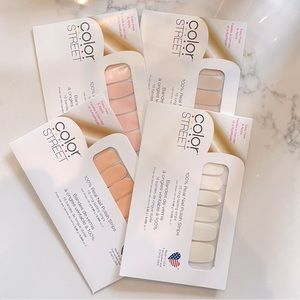 🆕 ColorSheet 100% Real Nail Polish Strips Bundle of 4